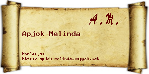Apjok Melinda névjegykártya